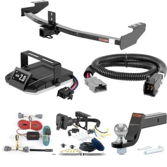 For 2006-2014 Honda Ridgeline Tow Package Camp n' Field Trailer Hitch + Brake Controller Curt Assure 51160 Proportional Up To 4 Axles + 7 Way Trailer Wiring Plug & 2-5/16" ball 4 inch drop Fits All Models Curt 13385 2 inch Tow Receiver For 2006-2014 Honda Ridgeline Tow Package Camp n' Field Trailer Hitch + Brake Controller Curt Assure 51160 Proportional Up To 4 Axles + 7 Way Trailer Wiring Plug & 2-5/16" ball 4 inch drop Fits All Models Curt 13385 2 inch Tow Receiver