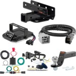 For 2020-2024 Jeep Wrangler JL Tow Package Camp n' Field Trailer Hitch + Brake Controller Curt Assure 51160 Proportional Up To 4 Axles + 7 Way Trailer Wiring Plug & 2-5/16" ball 4 inch drop Except diesel Curt 13392 2 inch Tow Receiver For 2020-2024 Jeep Wrangler JL Tow Package Camp n' Field Trailer Hitch + Brake Controller Curt Assure 51160 Proportional Up To 4 Axles + 7 Way Trailer Wiring Plug & 2-5/16" ball 4 inch drop Except diesel Curt 13392 2 inch Tow Receiver