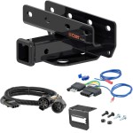 For 2007-2018 Jeep Wrangler JK Trailer Hitch + Wiring 5 Pin Fits Models w/ Existing USCAR 7-way Curt 13392 2 inch Tow Receiver