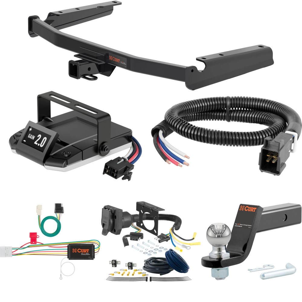 For 2014-2019 Toyota Highlander Tow Package Camp n' Field Trailer Hitch + Brake Controller Curt Assure 51160 Proportional Up To 4 Axles + 7 Way Trailer Wiring Plug & 2-5/16" ball 4 inch drop Fits All Models Curt 13394 2 inch Tow Receiver For 2014-2019 Toyota Highlander Tow Package Camp n' Field Trailer Hitch + Brake Controller Curt Assure 51160 Proportional Up To 4 Axles + 7 Way Trailer Wiring Plug & 2-5/16" ball 4 inch drop Fits All Models Curt 13394 2 inch Tow Receiver