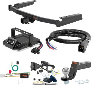 For 2014-2019 Toyota Highlander Tow Package Camp n' Field Trailer Hitch + Brake Controller Curt Assure 51160 Proportional Up To 4 Axles + 7 Way Trailer Wiring Plug & 2-5/16" ball 4 inch drop Fits All Models Curt 13394 2 inch Tow Receiver For 2014-2019 Toyota Highlander Tow Package Camp n' Field Trailer Hitch + Brake Controller Curt Assure 51160 Proportional Up To 4 Axles + 7 Way Trailer Wiring Plug & 2-5/16" ball 4 inch drop Fits All Models Curt 13394 2 inch Tow Receiver