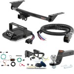 For 2015-2019 Land Rover Discovery Sport Tow Package Camp n' Field Trailer Hitch + Brake Controller Curt Assure 51160 Proportional Up To 4 Axles + 7 Way Trailer Wiring Plug & 2-5/16" ball 4 inch drop Except 5+2 seating Curt 13396 2 inch Tow Recei For 2015-2019 Land Rover Discovery Sport Tow Package Camp n' Field Trailer Hitch + Brake Controller Curt Assure 51160 Proportional Up To 4 Axles + 7 Way Trailer Wiring Plug & 2-5/16" ball 4 inch drop Except 5+2 seating Curt 13396 2 inch Tow Recei