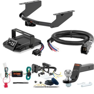 For 2019-2024 Subaru Ascent Tow Package Camp n' Field Trailer Hitch + Brake Controller Curt Assure 51160 Proportional Up To 4 Axles + 7 Way Trailer Wiring Plug & 2-5/16" ball 4 inch drop Fits All Models Curt 13400 2 inch Tow Receiver For 2019-2024 Subaru Ascent Tow Package Camp n' Field Trailer Hitch + Brake Controller Curt Assure 51160 Proportional Up To 4 Axles + 7 Way Trailer Wiring Plug & 2-5/16" ball 4 inch drop Fits All Models Curt 13400 2 inch Tow Receiver