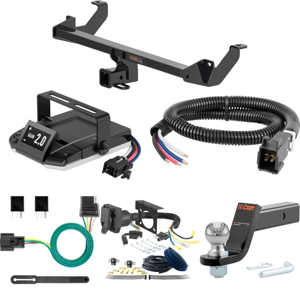 For 2019-2020 Buick Envision Tow Package Camp n' Field Trailer Hitch + Brake Controller Curt Assure 51160 Proportional Up To 4 Axles + 7 Way Trailer Wiring Plug & 2-5/16" ball 4 inch drop Fits All Models Curt 13405 2 inch Tow Receiver For 2019-2020 Buick Envision Tow Package Camp n' Field Trailer Hitch + Brake Controller Curt Assure 51160 Proportional Up To 4 Axles + 7 Way Trailer Wiring Plug & 2-5/16" ball 4 inch drop Fits All Models Curt 13405 2 inch Tow Receiver