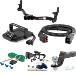 For 2001 Ford Explorer Sport Trac Tow Package Camp n' Field Trailer Hitch + Brake Controller Curt Assure 51160 Proportional Up To 4 Axles + 7 Way Trailer Wiring Plug & 2-5/16" ball 4 inch drop Fits All Models Curt 13407 2 inch Tow Receiver