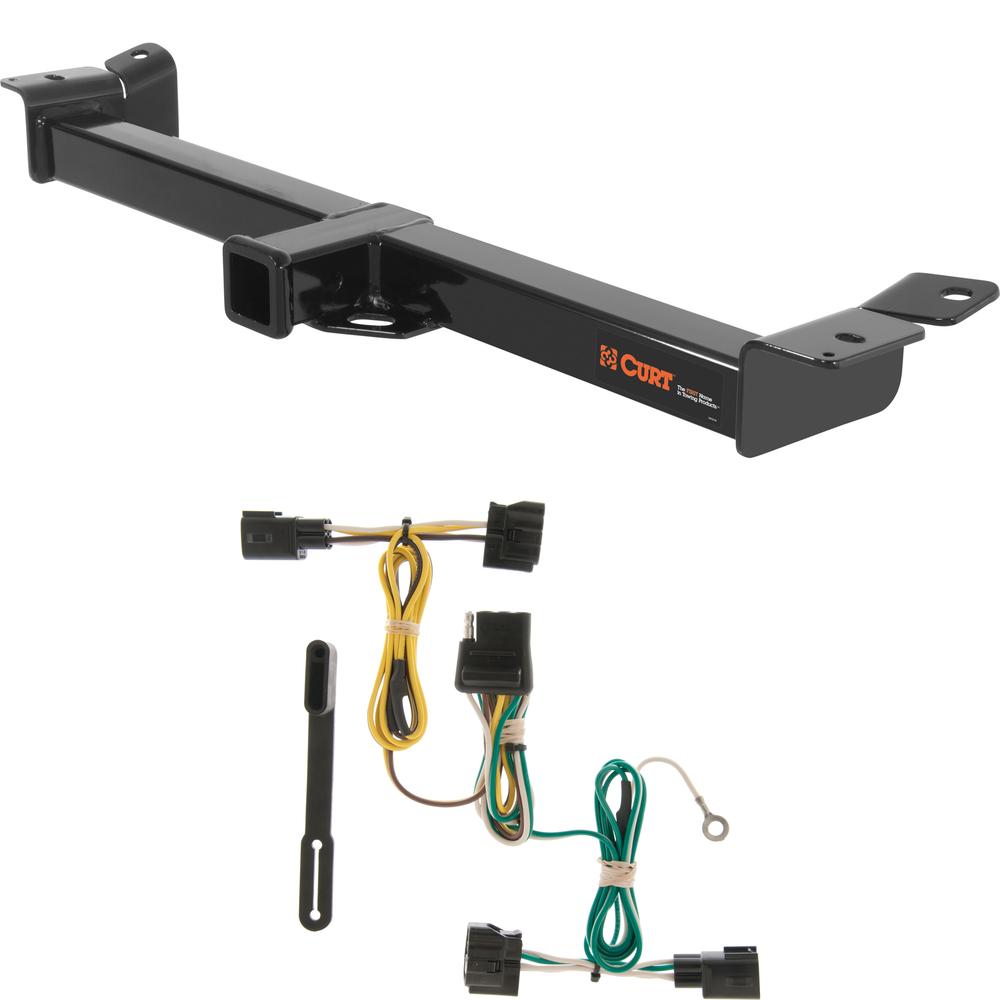 For 1998-2006 Jeep Wrangler Trailer Hitch + Wiring 4 Pin Fits All Models Curt 13408 55363 2 inch Tow Receiver