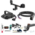 For 2010-2019 Subaru Outback Tow Package Camp n' Field Trailer Hitch + Brake Controller Curt Assure 51160 Proportional Up To 4 Axles + 7 Way Trailer Wiring Plug & 2-5/16" ball 4 inch drop Fits All Models Curt 13410 2 inch Tow Receiver For 2010-2019 Subaru Outback Tow Package Camp n' Field Trailer Hitch + Brake Controller Curt Assure 51160 Proportional Up To 4 Axles + 7 Way Trailer Wiring Plug & 2-5/16" ball 4 inch drop Fits All Models Curt 13410 2 inch Tow Receiver
