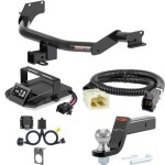 For 2020-2022 Kia Telluride Tow Package Camp n' Field Trailer Hitch + Brake Controller Curt Assure 51160 Proportional Up To 4 Axles + 7 Way Trailer Wiring Plug & 2-5/16" ball 4 inch drop Fits All Models Curt 13420 2 inch Tow Receiver For 2020-2022 Kia Telluride Tow Package Camp n' Field Trailer Hitch + Brake Controller Curt Assure 51160 Proportional Up To 4 Axles + 7 Way Trailer Wiring Plug & 2-5/16" ball 4 inch drop Fits All Models Curt 13420 2 inch Tow Receiver