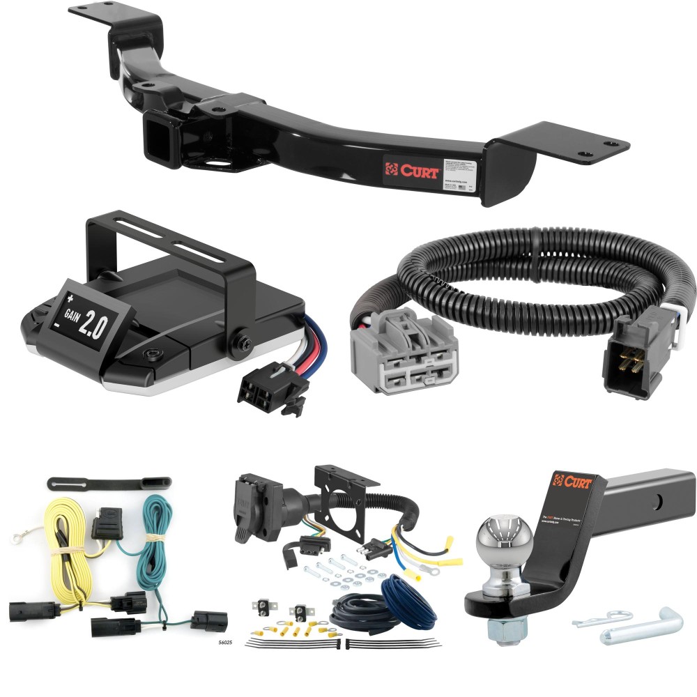 For 2007-2010 Saturn Outlook Tow Package Camp n' Field Trailer Hitch + Brake Controller Curt Assure 51160 Proportional Up To 4 Axles + 7 Way Trailer Wiring Plug & 2-5/16" ball 4 inch drop Fits All Models Curt 13424 2 inch Tow Receiver For 2007-2010 Saturn Outlook Tow Package Camp n' Field Trailer Hitch + Brake Controller Curt Assure 51160 Proportional Up To 4 Axles + 7 Way Trailer Wiring Plug & 2-5/16" ball 4 inch drop Fits All Models Curt 13424 2 inch Tow Receiver
