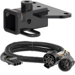 For 2020-2024 Jeep Gladiator Trailer Hitch + Wiring 4 Pin Fits Models w/ Existing USCAR 7-way Curt 13434 55384 2 inch Tow Receiver For 2020-2024 Jeep Gladiator Trailer Hitch + Wiring 4 Pin Fits Models w/ Existing USCAR 7-way Curt 13434 55384 2 inch Tow Receiver