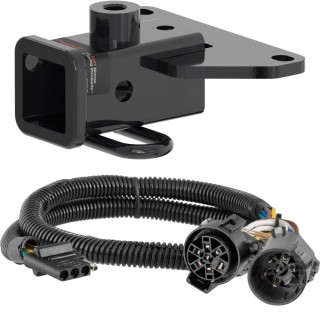 For 2020-2024 Jeep Gladiator Trailer Hitch + Wiring 4 Pin Fits Models w/ Existing USCAR 7-way Curt 13434 55384 2 inch Tow Receiver For 2020-2024 Jeep Gladiator Trailer Hitch + Wiring 4 Pin Fits Models w/ Existing USCAR 7-way Curt 13434 55384 2 inch Tow Receiver