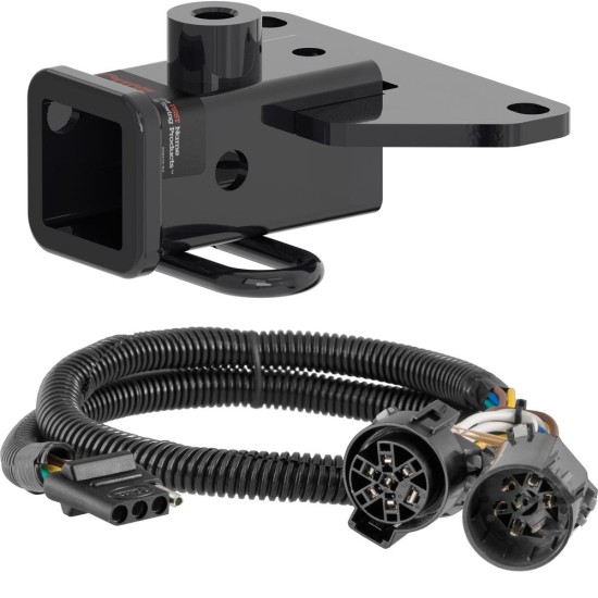 For 2020-2024 Jeep Gladiator Trailer Hitch + Wiring 4 Pin Fits Models w/ Existing USCAR 7-way Curt 13434 55384 2 inch Tow Receiver For 2020-2024 Jeep Gladiator Trailer Hitch + Wiring 4 Pin Fits Models w/ Existing USCAR 7-way Curt 13434 55384 2 inch Tow Receiver