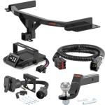 For 2024 Ford Explorer Tow Package Camp n' Field Trailer Hitch + Brake Controller Curt Assure 51160 Proportional Up To 4 Axles + 7 Way Trailer Wiring Plug & 2-5/16" ball 4 inch drop Fits Models w/ Existing USCAR 7-way Curt 13438 2 inch Tow Receiv For 2024 Ford Explorer Tow Package Camp n' Field Trailer Hitch + Brake Controller Curt Assure 51160 Proportional Up To 4 Axles + 7 Way Trailer Wiring Plug & 2-5/16" ball 4 inch drop Fits Models w/ Existing USCAR 7-way Curt 13438 2 inch Tow Receiv