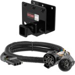 For 2011 Toyota Sequoia Trailer Hitch + Wiring 4 Pin Fits SR5 w/ USCAR 7-way Factory Connector Curt 13442 55384 2 inch Tow Receiver