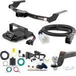 For 2003-2009 Lexus GX470 Tow Package Camp n' Field Trailer Hitch + Brake Controller Curt Assure 51160 Proportional Up To 4 Axles + 7 Way Trailer Wiring Plug & 2-5/16" ball 4 inch drop Fits All Models Curt 13445 2 inch Tow Receiver For 2003-2009 Lexus GX470 Tow Package Camp n' Field Trailer Hitch + Brake Controller Curt Assure 51160 Proportional Up To 4 Axles + 7 Way Trailer Wiring Plug & 2-5/16" ball 4 inch drop Fits All Models Curt 13445 2 inch Tow Receiver