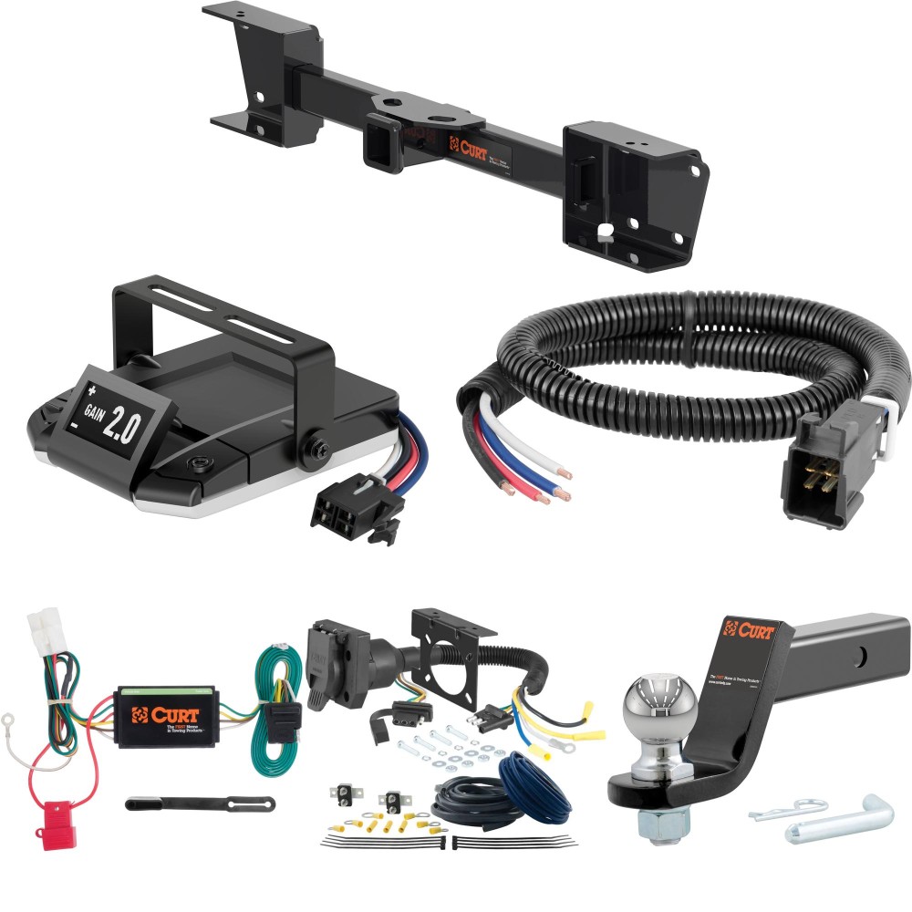 For 2019-2024 Subaru Ascent Tow Package Camp n' Field Trailer Hitch + Brake Controller Curt Assure 51160 Proportional Up To 4 Axles + 7 Way Trailer Wiring Plug & 2-5/16" ball 4 inch drop Except Hybrid Curt 13448 2 inch Tow Receiver For 2019-2024 Subaru Ascent Tow Package Camp n' Field Trailer Hitch + Brake Controller Curt Assure 51160 Proportional Up To 4 Axles + 7 Way Trailer Wiring Plug & 2-5/16" ball 4 inch drop Except Hybrid Curt 13448 2 inch Tow Receiver