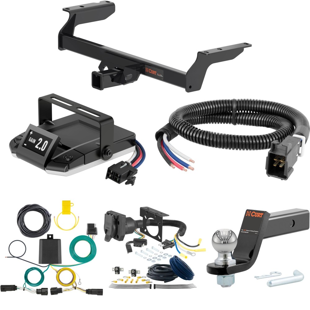 For 2023-2024 Ford Escape Tow Package Camp n' Field Trailer Hitch + Brake Controller Curt Assure 51160 Proportional Up To 4 Axles + 7 Way Trailer Wiring Plug & 2-5/16" ball 4 inch drop Except PHEV Curt 13454 2 inch Tow Receiver For 2023-2024 Ford Escape Tow Package Camp n' Field Trailer Hitch + Brake Controller Curt Assure 51160 Proportional Up To 4 Axles + 7 Way Trailer Wiring Plug & 2-5/16" ball 4 inch drop Except PHEV Curt 13454 2 inch Tow Receiver
