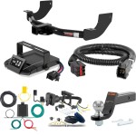 For 2005-2009 Land Rover LR3 Tow Package Camp n' Field Trailer Hitch + Brake Controller Curt Assure 51160 Proportional Up To 4 Axles + 7 Way Trailer Wiring Plug & 2-5/16" ball 4 inch drop Fits All Models Curt 13456 2 inch Tow Receiver For 2005-2009 Land Rover LR3 Tow Package Camp n' Field Trailer Hitch + Brake Controller Curt Assure 51160 Proportional Up To 4 Axles + 7 Way Trailer Wiring Plug & 2-5/16" ball 4 inch drop Fits All Models Curt 13456 2 inch Tow Receiver