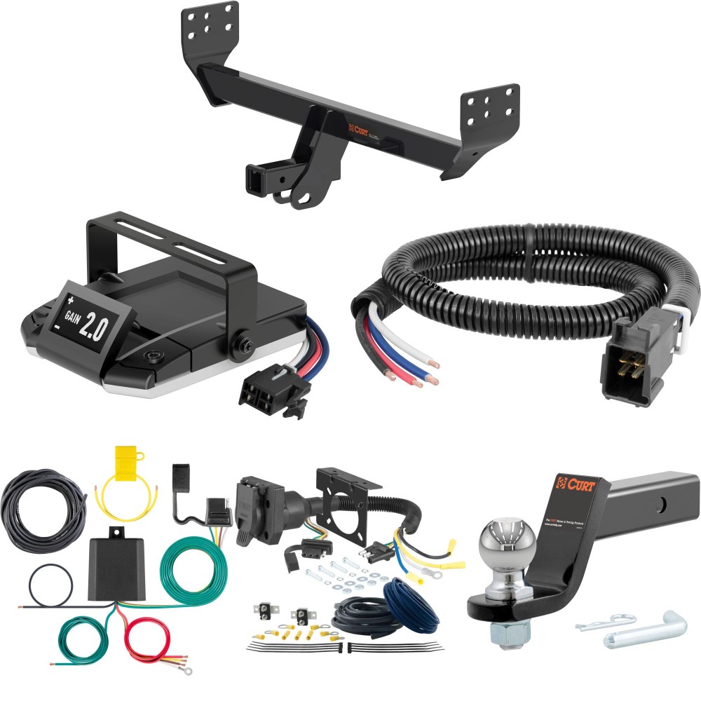 For 2021-2024 Genesis GV80 Tow Package Camp n' Field Trailer Hitch + Brake Controller Curt Assure 51160 Proportional Up To 4 Axles + 7 Way Trailer Wiring Plug & 2-5/16" ball 4 inch drop Fits All Models Curt 13464 2 inch Tow Receiver For 2021-2024 Genesis GV80 Tow Package Camp n' Field Trailer Hitch + Brake Controller Curt Assure 51160 Proportional Up To 4 Axles + 7 Way Trailer Wiring Plug & 2-5/16" ball 4 inch drop Fits All Models Curt 13464 2 inch Tow Receiver