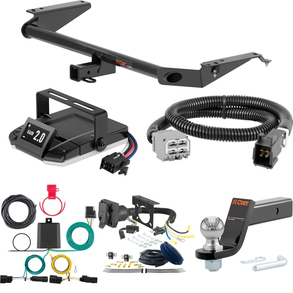 For 2017-2020 Chrysler Pacifica Tow Package Camp n' Field Trailer Hitch + Brake Controller Curt Assure 51160 Proportional Up To 4 Axles + 7 Way Trailer Wiring Plug & 2-5/16" ball 4 inch drop Fits LX Hybrid Curt 13466 2 inch Tow Receiver For 2017-2020 Chrysler Pacifica Tow Package Camp n' Field Trailer Hitch + Brake Controller Curt Assure 51160 Proportional Up To 4 Axles + 7 Way Trailer Wiring Plug & 2-5/16" ball 4 inch drop Fits LX Hybrid Curt 13466 2 inch Tow Receiver