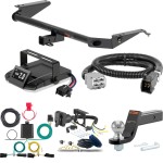 For 2017-2020 Chrysler Pacifica Tow Package Camp n' Field Trailer Hitch + Brake Controller Curt Assure 51160 Proportional Up To 4 Axles + 7 Way Trailer Wiring Plug & 2-5/16" ball 4 inch drop Fits LX Hybrid Curt 13466 2 inch Tow Receiver For 2017-2020 Chrysler Pacifica Tow Package Camp n' Field Trailer Hitch + Brake Controller Curt Assure 51160 Proportional Up To 4 Axles + 7 Way Trailer Wiring Plug & 2-5/16" ball 4 inch drop Fits LX Hybrid Curt 13466 2 inch Tow Receiver