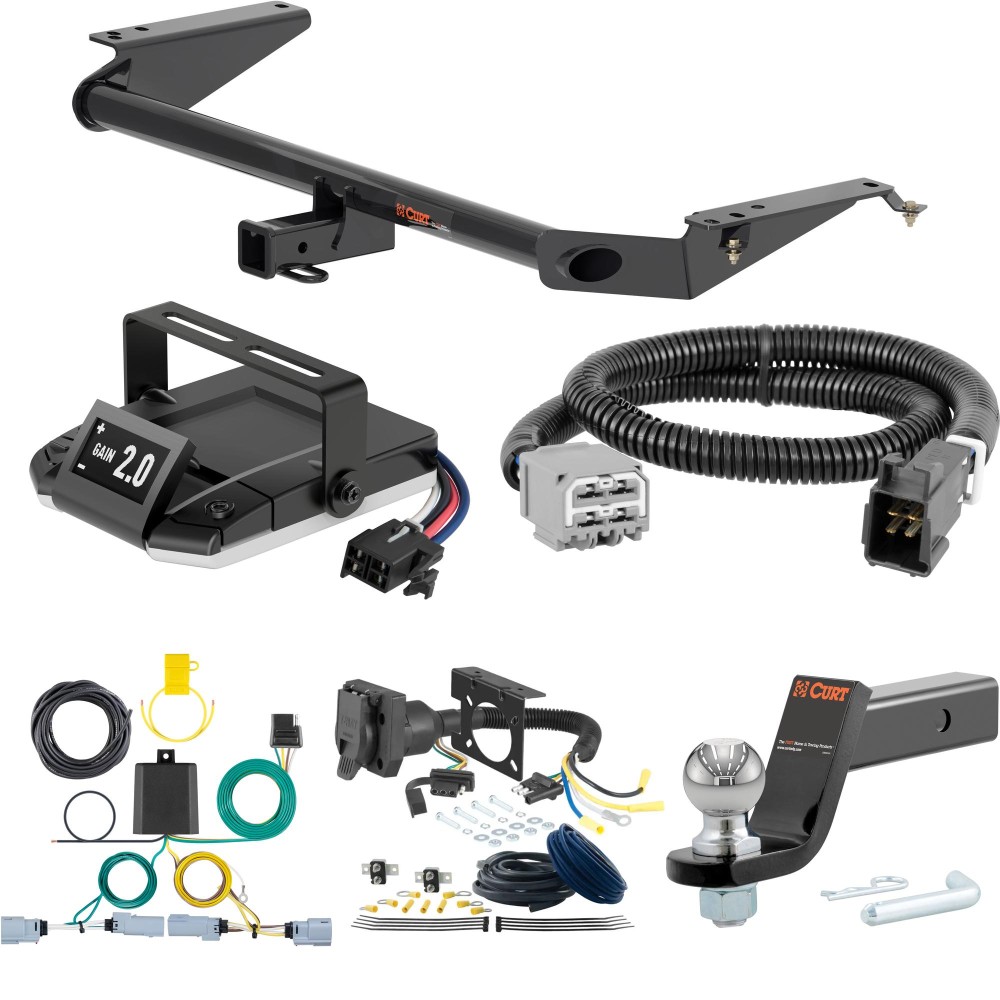 For 2017-2020 Chrysler Pacifica Tow Package Camp n' Field Trailer Hitch + Brake Controller Curt Assure 51160 Proportional Up To 4 Axles + 7 Way Trailer Wiring Plug & 2-5/16" ball 4 inch drop Fits Limited Hybrid Curt 13466 2 inch Tow Receiver For 2017-2020 Chrysler Pacifica Tow Package Camp n' Field Trailer Hitch + Brake Controller Curt Assure 51160 Proportional Up To 4 Axles + 7 Way Trailer Wiring Plug & 2-5/16" ball 4 inch drop Fits Limited Hybrid Curt 13466 2 inch Tow Receiver