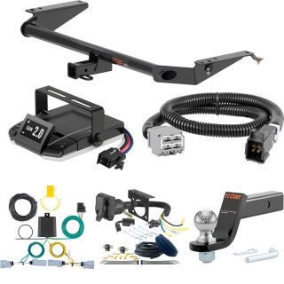 For 2017-2020 Chrysler Pacifica Tow Package Camp n' Field Trailer Hitch + Brake Controller Curt Assure 51160 Proportional Up To 4 Axles + 7 Way Trailer Wiring Plug & 2-5/16" ball 4 inch drop Fits Limited Hybrid Curt 13466 2 inch Tow Receiver For 2017-2020 Chrysler Pacifica Tow Package Camp n' Field Trailer Hitch + Brake Controller Curt Assure 51160 Proportional Up To 4 Axles + 7 Way Trailer Wiring Plug & 2-5/16" ball 4 inch drop Fits Limited Hybrid Curt 13466 2 inch Tow Receiver