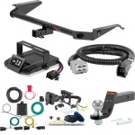 For 2021-2024 Chrysler Pacifica Tow Package Camp n' Field Trailer Hitch + Brake Controller Curt Assure 51160 Proportional Up To 4 Axles + 7 Way Trailer Wiring Plug & 2-5/16" ball 4 inch drop Fits Hybrid Curt 13466 2 inch Tow Receiver For 2021-2024 Chrysler Pacifica Tow Package Camp n' Field Trailer Hitch + Brake Controller Curt Assure 51160 Proportional Up To 4 Axles + 7 Way Trailer Wiring Plug & 2-5/16" ball 4 inch drop Fits Hybrid Curt 13466 2 inch Tow Receiver