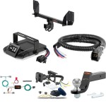 For 2018-2020 Volvo XC90 Tow Package Camp n' Field Trailer Hitch + Brake Controller Curt Assure 51160 Proportional Up To 4 Axles + 7 Way Trailer Wiring Plug & 2-5/16" ball 4 inch drop Fits All Models Curt 13467 2 inch Tow Receiver For 2018-2020 Volvo XC90 Tow Package Camp n' Field Trailer Hitch + Brake Controller Curt Assure 51160 Proportional Up To 4 Axles + 7 Way Trailer Wiring Plug & 2-5/16" ball 4 inch drop Fits All Models Curt 13467 2 inch Tow Receiver