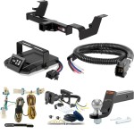 For 2002-2007 Buick Rendezvous Tow Package Camp n' Field Trailer Hitch + Brake Controller Curt Assure 51160 Proportional Up To 4 Axles + 7 Way Trailer Wiring Plug & 2-5/16" ball 4 inch drop Fits All Models Curt 13469 2 inch Tow Receiver For 2002-2007 Buick Rendezvous Tow Package Camp n' Field Trailer Hitch + Brake Controller Curt Assure 51160 Proportional Up To 4 Axles + 7 Way Trailer Wiring Plug & 2-5/16" ball 4 inch drop Fits All Models Curt 13469 2 inch Tow Receiver