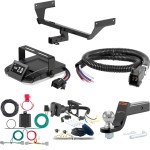 For 2021-2024 Nissan Rogue Tow Package Camp n' Field Trailer Hitch + Brake Controller Curt Assure 51160 Proportional Up To 4 Axles + 7 Way Trailer Wiring Plug & 2-5/16" ball 4 inch drop Fits All Models Curt 13471 2 inch Tow Receiver For 2021-2024 Nissan Rogue Tow Package Camp n' Field Trailer Hitch + Brake Controller Curt Assure 51160 Proportional Up To 4 Axles + 7 Way Trailer Wiring Plug & 2-5/16" ball 4 inch drop Fits All Models Curt 13471 2 inch Tow Receiver