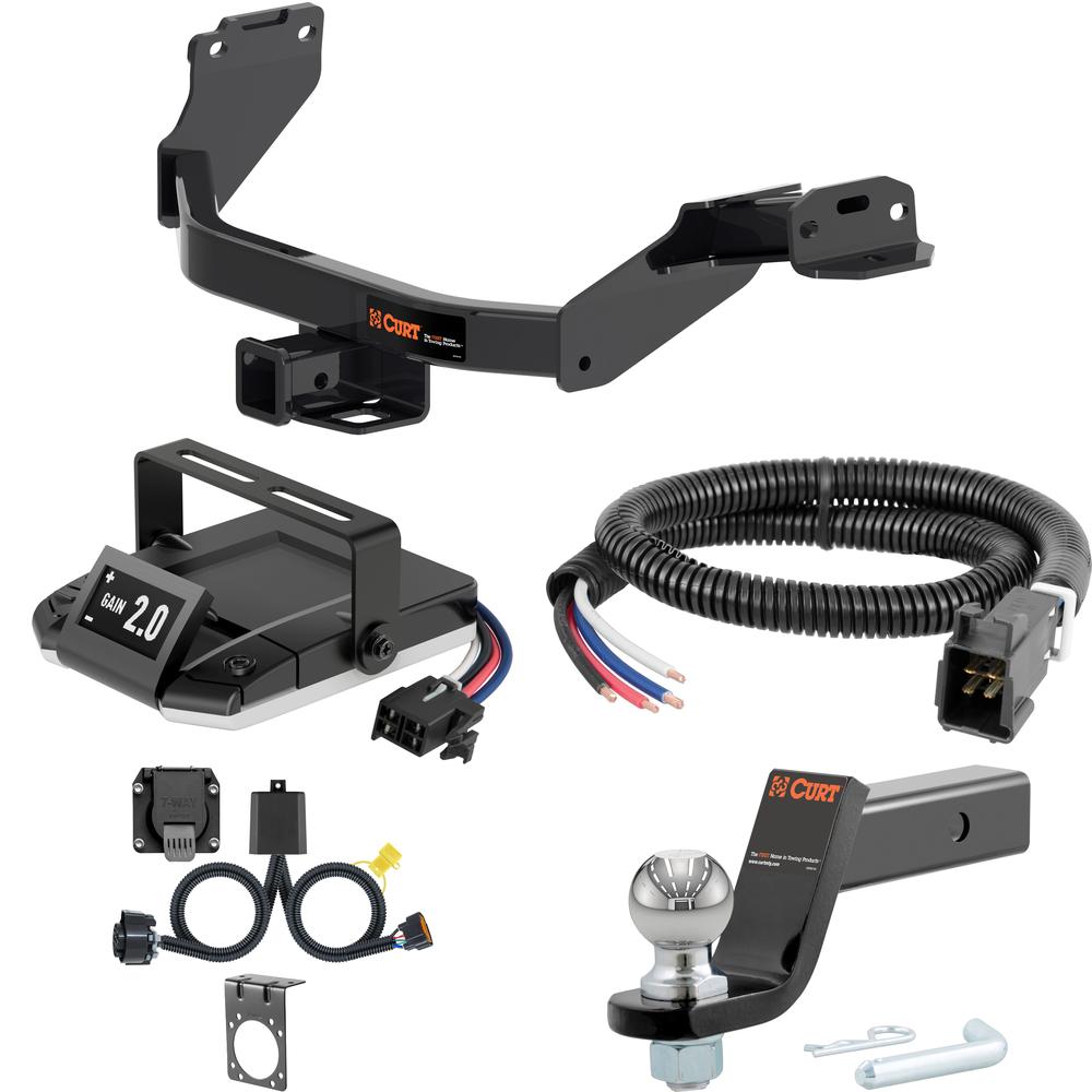 For 2021-2024 Kia Sorento Tow Package Camp n' Field Trailer Hitch + Brake Controller Curt Assure 51160 Proportional Up To 4 Axles + 7 Way Trailer Wiring Plug & 2-5/16" ball 4 inch drop Fits w/ Factory Tow Package Curt 13473 2 inch Tow Receiver For 2021-2024 Kia Sorento Tow Package Camp n' Field Trailer Hitch + Brake Controller Curt Assure 51160 Proportional Up To 4 Axles + 7 Way Trailer Wiring Plug & 2-5/16" ball 4 inch drop Fits w/ Factory Tow Package Curt 13473 2 inch Tow Receiver