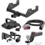 For 2015-2021 Ford F150 Tow Package Camp n' Field Trailer Hitch + Brake Controller Curt Assure 51160 Proportional Up To 4 Axles + 7 Way Trailer Wiring Plug & 2-5/16" ball 4 inch drop Fits Models w/o factory hitch except Police Responder w/ USCAR For 2015-2021 Ford F150 Tow Package Camp n' Field Trailer Hitch + Brake Controller Curt Assure 51160 Proportional Up To 4 Axles + 7 Way Trailer Wiring Plug & 2-5/16" ball 4 inch drop Fits Models w/o factory hitch except Police Responder w/ USCAR