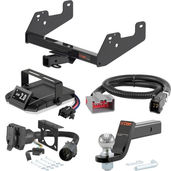 For 2015-2021 Ford F150 Tow Package Camp n' Field Trailer Hitch + Brake Controller Curt Assure 51160 Proportional Up To 4 Axles + 7 Way Trailer Wiring Plug & 2-5/16" ball 4 inch drop Fits Models w/o factory hitch except Police Responder w/ USCAR For 2015-2021 Ford F150 Tow Package Camp n' Field Trailer Hitch + Brake Controller Curt Assure 51160 Proportional Up To 4 Axles + 7 Way Trailer Wiring Plug & 2-5/16" ball 4 inch drop Fits Models w/o factory hitch except Police Responder w/ USCAR