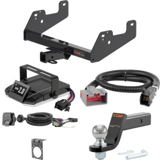 For 2015-2020 Ford F150 Tow Package Camp n' Field Trailer Hitch + Brake Controller Curt Assure 51160 Proportional Up To 4 Axles + 7 Way Trailer Wiring Plug & 2-5/16" ball 4 inch drop Fits Models w/o factory receiver Except Police Responder Curt 1 For 2015-2020 Ford F150 Tow Package Camp n' Field Trailer Hitch + Brake Controller Curt Assure 51160 Proportional Up To 4 Axles + 7 Way Trailer Wiring Plug & 2-5/16" ball 4 inch drop Fits Models w/o factory receiver Except Police Responder Curt 1