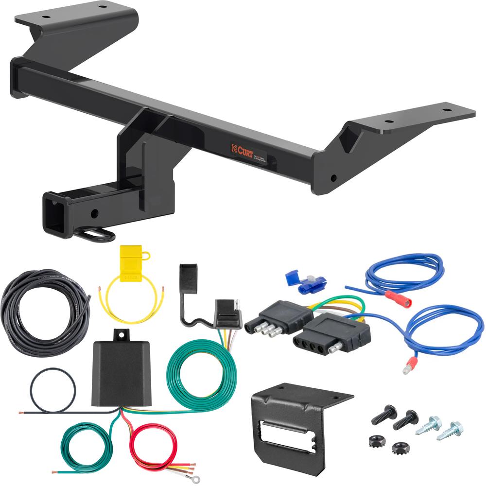 For 2021-2023 Ford Mustang Mach-E Trailer Hitch + Wiring 5 Pin Fits All Models Curt 13480 2 inch Tow Receiver