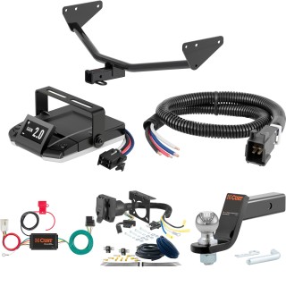 For 2022-2024 Mitsubishi Outlander Tow Package Camp n' Field Trailer Hitch + Brake Controller Curt Assure 51160 Proportional Up To 4 Axles + 7 Way Trailer Wiring Plug & 2-5/16" ball 4 inch drop Fits w/ factory tow package - PHEV models Curt 13487 For 2022-2024 Mitsubishi Outlander Tow Package Camp n' Field Trailer Hitch + Brake Controller Curt Assure 51160 Proportional Up To 4 Axles + 7 Way Trailer Wiring Plug & 2-5/16" ball 4 inch drop Fits w/ factory tow package - PHEV models Curt 13487