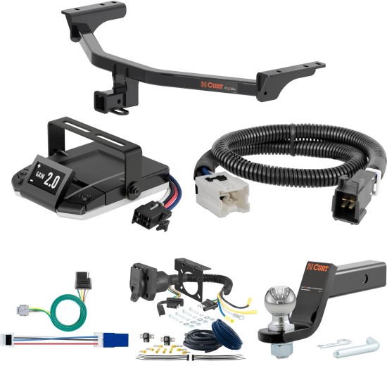 For 2022-2024 Nissan Pathfinder Tow Package Camp n' Field Trailer Hitch + Brake Controller Curt Assure 51160 Proportional Up To 4 Axles + 7 Way Trailer Wiring Plug & 2-5/16" ball 4 inch drop Fits w/ factory Tow Package Curt 13512 2 inch Tow Recei For 2022-2024 Nissan Pathfinder Tow Package Camp n' Field Trailer Hitch + Brake Controller Curt Assure 51160 Proportional Up To 4 Axles + 7 Way Trailer Wiring Plug & 2-5/16" ball 4 inch drop Fits w/ factory Tow Package Curt 13512 2 inch Tow Recei