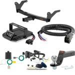 For 2024 Toyota Grand Highlander Tow Package Camp n' Field Trailer Hitch + Brake Controller Curt Assure 51160 Proportional Up To 4 Axles + 7 Way Trailer Wiring Plug & 2-5/16" ball 4 inch drop Fits All Models Curt 13519 2 inch Tow Receiver For 2024 Toyota Grand Highlander Tow Package Camp n' Field Trailer Hitch + Brake Controller Curt Assure 51160 Proportional Up To 4 Axles + 7 Way Trailer Wiring Plug & 2-5/16" ball 4 inch drop Fits All Models Curt 13519 2 inch Tow Receiver