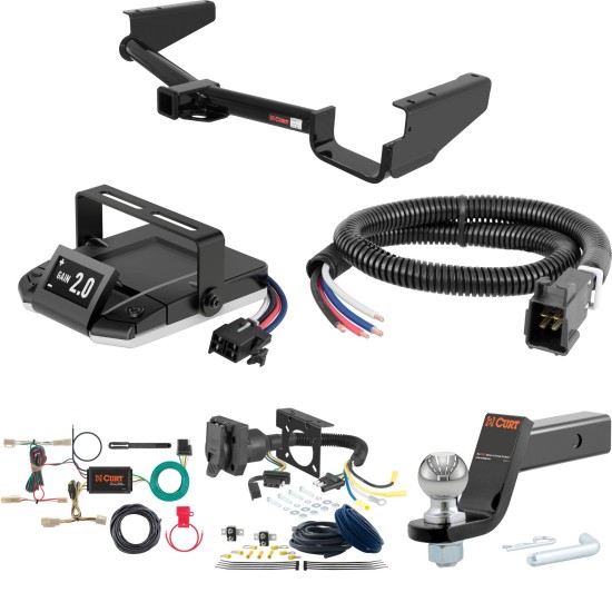 For 2007-2009 Lexus RX350 Tow Package Camp n' Field Trailer Hitch + Brake Controller Curt Assure 51160 Proportional Up To 4 Axles + 7 Way Trailer Wiring Plug & 2-5/16" ball 4 inch drop Fits All Models Curt 13530 2 inch Tow Receiver For 2007-2009 Lexus RX350 Tow Package Camp n' Field Trailer Hitch + Brake Controller Curt Assure 51160 Proportional Up To 4 Axles + 7 Way Trailer Wiring Plug & 2-5/16" ball 4 inch drop Fits All Models Curt 13530 2 inch Tow Receiver