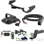 For 2004-2007 Toyota Highlander Tow Package Camp n' Field Trailer Hitch + Brake Controller Curt Assure 51160 Proportional Up To 4 Axles + 7 Way Trailer Wiring Plug & 2-5/16" ball 4 inch drop Fits w/ factory Tow Package Curt 13530 2 inch Tow Recei For 2004-2007 Toyota Highlander Tow Package Camp n' Field Trailer Hitch + Brake Controller Curt Assure 51160 Proportional Up To 4 Axles + 7 Way Trailer Wiring Plug & 2-5/16" ball 4 inch drop Fits w/ factory Tow Package Curt 13530 2 inch Tow Recei