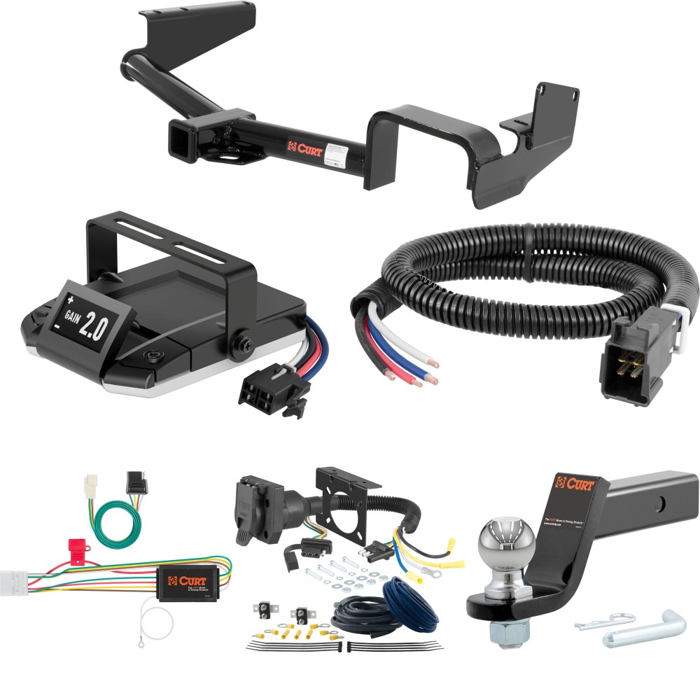 For 2008-2013 Toyota Highlander Tow Package Camp n' Field Trailer Hitch + Brake Controller Curt Assure 51160 Proportional Up To 4 Axles + 7 Way Trailer Wiring Plug & 2-5/16" ball 4 inch drop Fits All Models Curt 13534 2 inch Tow Receiver For 2008-2013 Toyota Highlander Tow Package Camp n' Field Trailer Hitch + Brake Controller Curt Assure 51160 Proportional Up To 4 Axles + 7 Way Trailer Wiring Plug & 2-5/16" ball 4 inch drop Fits All Models Curt 13534 2 inch Tow Receiver