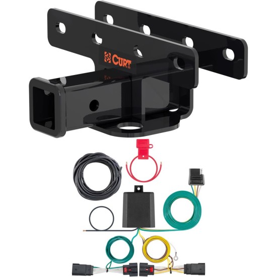 For 2020-2024 Jeep Wrangler JL Trailer Hitch + Wiring 4 Pin Fits Diesel Only Curt 13564 56407 2 inch Tow Receiver For 2020-2024 Jeep Wrangler JL Trailer Hitch + Wiring 4 Pin Fits Diesel Only Curt 13564 56407 2 inch Tow Receiver