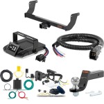 For 2023-2024 Lexus RX350 Tow Package Camp n' Field Trailer Hitch + Brake Controller Curt Assure 51160 Proportional Up To 4 Axles + 7 Way Trailer Wiring Plug & 2-5/16" ball 4 inch drop Fits All Models Curt 13579 2 inch Tow Receiver For 2023-2024 Lexus RX350 Tow Package Camp n' Field Trailer Hitch + Brake Controller Curt Assure 51160 Proportional Up To 4 Axles + 7 Way Trailer Wiring Plug & 2-5/16" ball 4 inch drop Fits All Models Curt 13579 2 inch Tow Receiver