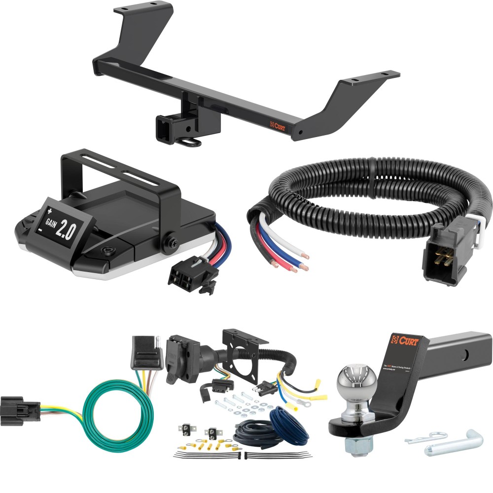 For 2024 Chevy Blazer EV Tow Package Camp n' Field Trailer Hitch + Brake Controller Curt Assure 51160 Proportional Up To 4 Axles + 7 Way Trailer Wiring Plug & 2-5/16" ball 4 inch drop Fits Models w/ Factory Tow Package Curt 13589 2 inch Tow Recei For 2024 Chevy Blazer EV Tow Package Camp n' Field Trailer Hitch + Brake Controller Curt Assure 51160 Proportional Up To 4 Axles + 7 Way Trailer Wiring Plug & 2-5/16" ball 4 inch drop Fits Models w/ Factory Tow Package Curt 13589 2 inch Tow Recei