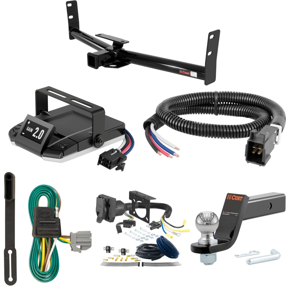 For 2010-2017 GMC Terrain Tow Package Camp n' Field Trailer Hitch + Brake Controller Curt Assure 51160 Proportional Up To 4 Axles + 7 Way Trailer Wiring Plug & 2-5/16" ball 4 inch drop Fits Models w/ Factory Tow Package Curt 13591 2 inch Tow Rece For 2010-2017 GMC Terrain Tow Package Camp n' Field Trailer Hitch + Brake Controller Curt Assure 51160 Proportional Up To 4 Axles + 7 Way Trailer Wiring Plug & 2-5/16" ball 4 inch drop Fits Models w/ Factory Tow Package Curt 13591 2 inch Tow Rece