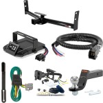 For 2010-2017 GMC Terrain Tow Package Camp n' Field Trailer Hitch + Brake Controller Curt Assure 51160 Proportional Up To 4 Axles + 7 Way Trailer Wiring Plug & 2-5/16" ball 4 inch drop Fits Models w/ Factory Tow Package Curt 13591 2 inch Tow Rece For 2010-2017 GMC Terrain Tow Package Camp n' Field Trailer Hitch + Brake Controller Curt Assure 51160 Proportional Up To 4 Axles + 7 Way Trailer Wiring Plug & 2-5/16" ball 4 inch drop Fits Models w/ Factory Tow Package Curt 13591 2 inch Tow Rece