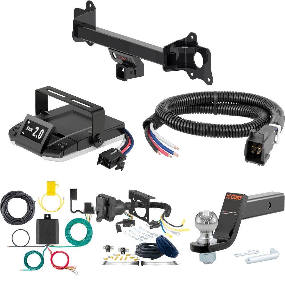 For 2020-2023 Tesla Y Tow Package Camp n' Field Trailer Hitch + Brake Controller Curt Assure 51160 Proportional Up To 4 Axles + 7 Way Trailer Wiring Plug & 2-5/16" ball 4 inch drop Fits All Models Curt 13598 2 inch Tow Receiver For 2020-2023 Tesla Y Tow Package Camp n' Field Trailer Hitch + Brake Controller Curt Assure 51160 Proportional Up To 4 Axles + 7 Way Trailer Wiring Plug & 2-5/16" ball 4 inch drop Fits All Models Curt 13598 2 inch Tow Receiver