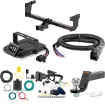 For 2024 Kia EV9 Tow Package Camp n' Field Trailer Hitch + Brake Controller Curt Assure 51160 Proportional Up To 4 Axles + 7 Way Trailer Wiring Plug & 2-5/16" ball 4 inch drop Fits All Models Curt 13602 2 inch Tow Receiver For 2024 Kia EV9 Tow Package Camp n' Field Trailer Hitch + Brake Controller Curt Assure 51160 Proportional Up To 4 Axles + 7 Way Trailer Wiring Plug & 2-5/16" ball 4 inch drop Fits All Models Curt 13602 2 inch Tow Receiver