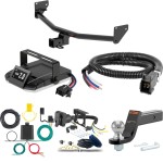 For 2024 Hyundai Kona Tow Package Camp n' Field Trailer Hitch + Brake Controller Curt Assure 51160 Proportional Up To 4 Axles + 7 Way Trailer Wiring Plug & 2-5/16" ball 4 inch drop Except N Line or EV Curt 13606 2 inch Tow Receiver For 2024 Hyundai Kona Tow Package Camp n' Field Trailer Hitch + Brake Controller Curt Assure 51160 Proportional Up To 4 Axles + 7 Way Trailer Wiring Plug & 2-5/16" ball 4 inch drop Except N Line or EV Curt 13606 2 inch Tow Receiver
